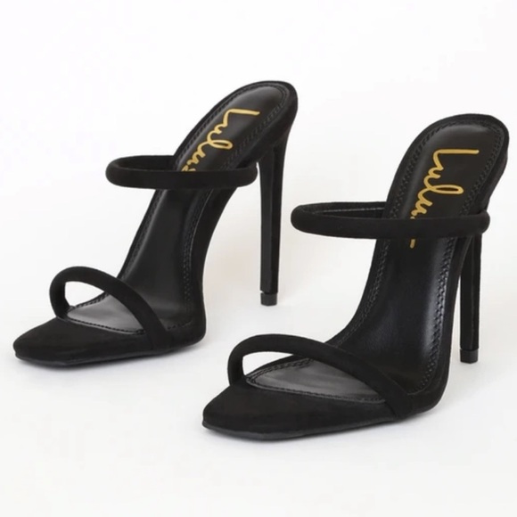 Lulu’s Black Open Toe Sandals size 7.5 - Picture 2 of 4